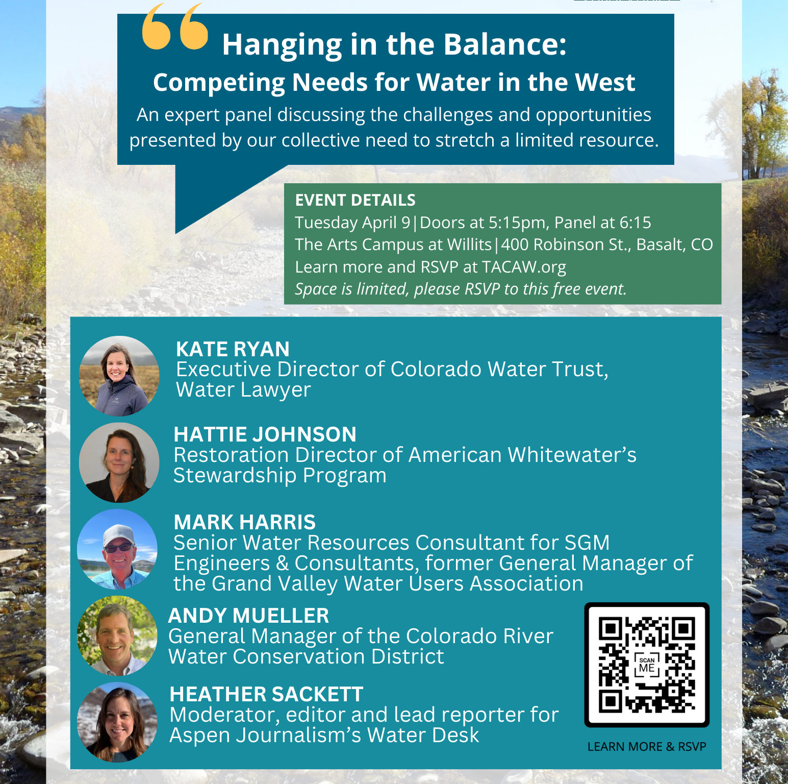 EVENT | Hanging in the Balance: Competing Needs for Water in the West ...
